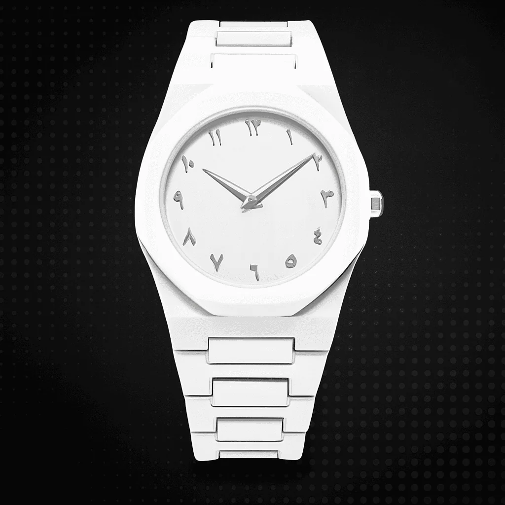 White Aura Couple Watch – Elegant Matching Timepieces, Stylish Fashion Accessories for Men and Women- Without Box